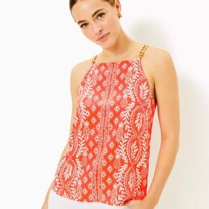 Lilly Pulitzer Joannah Silk Top 100% Silk